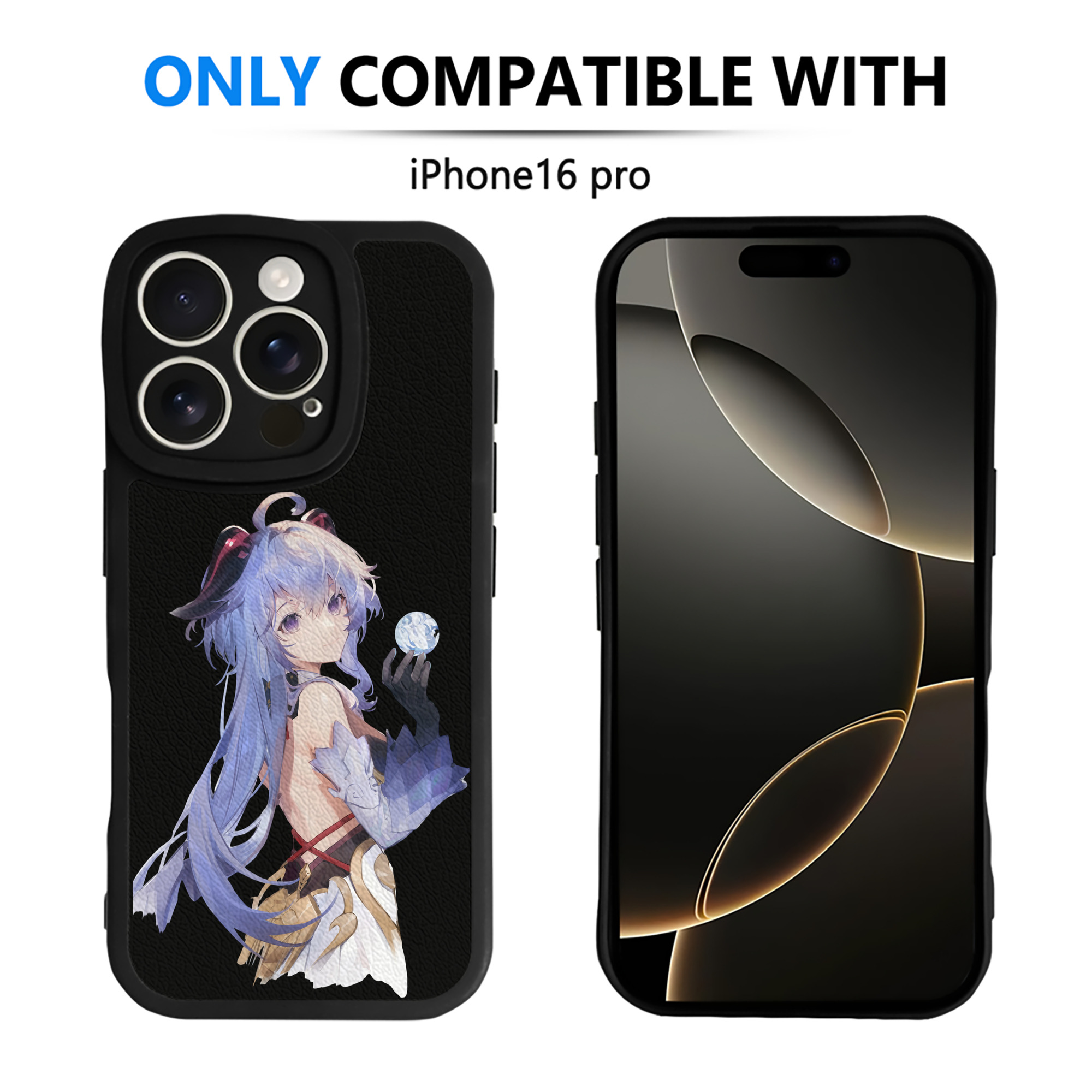 げんし神 甘雨 かんう genshin Ganyu 【iPhone 16シリーズ対応】シリコンスマホケース（レザー調） 材質：シリコン